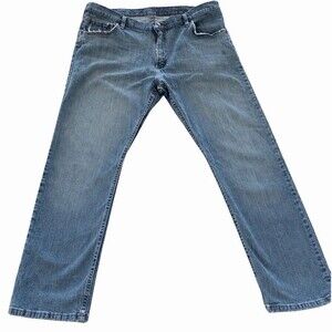 Vintage Wrangler Jeans Mens 38x29 Straight Leg 90s Western Denim Faded